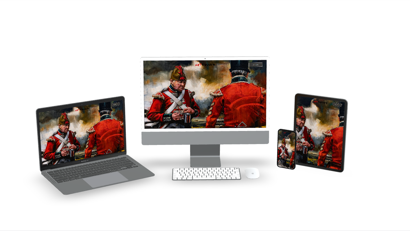 Website von ArtWussow auf mehreren Ger&auml;ten