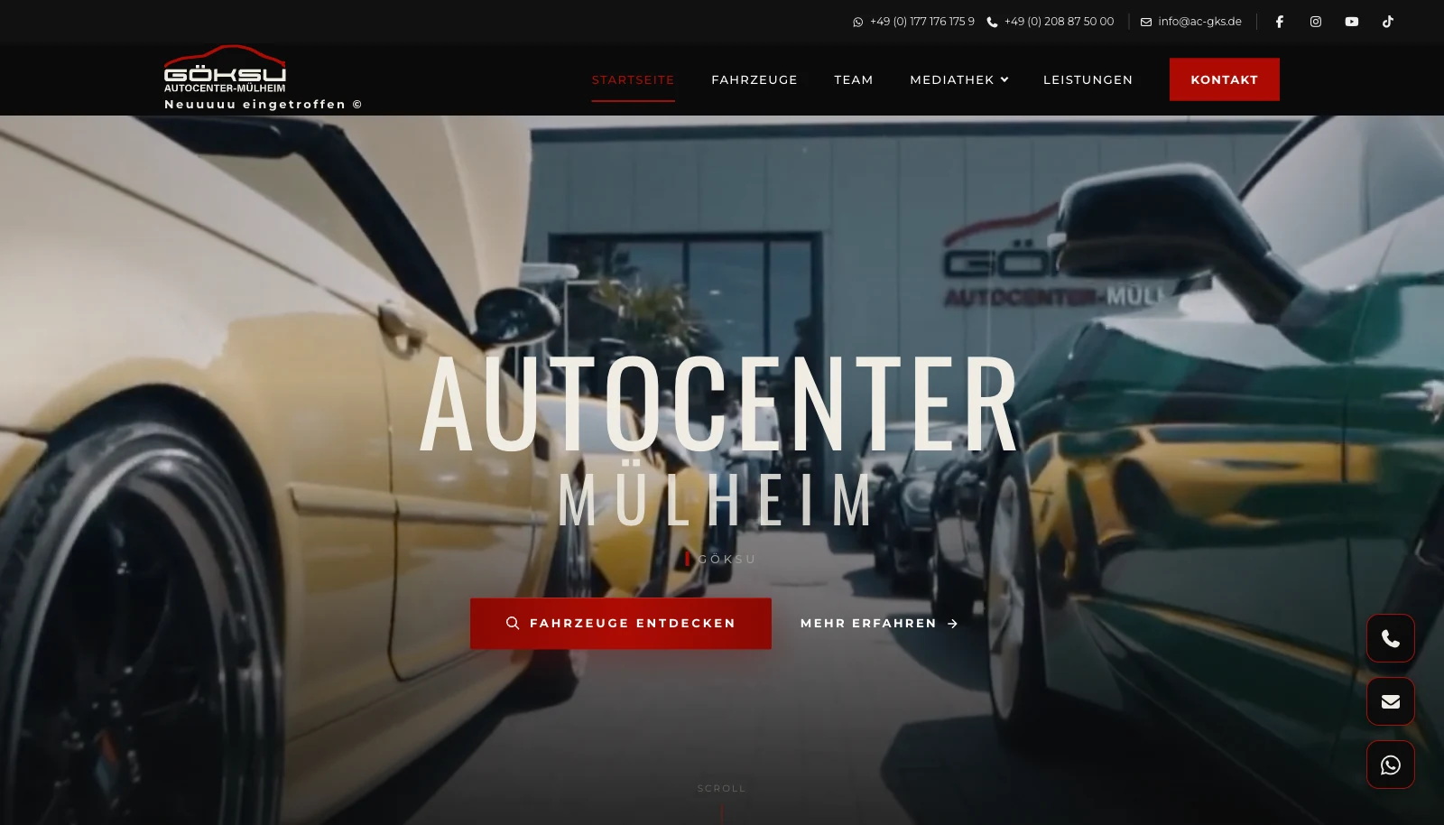 Autocenter M&uuml;lheim G&ouml;ksu Website im MacBook-Mockup